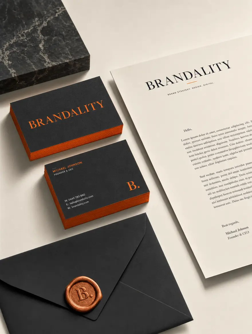 Brand identity work from the studio